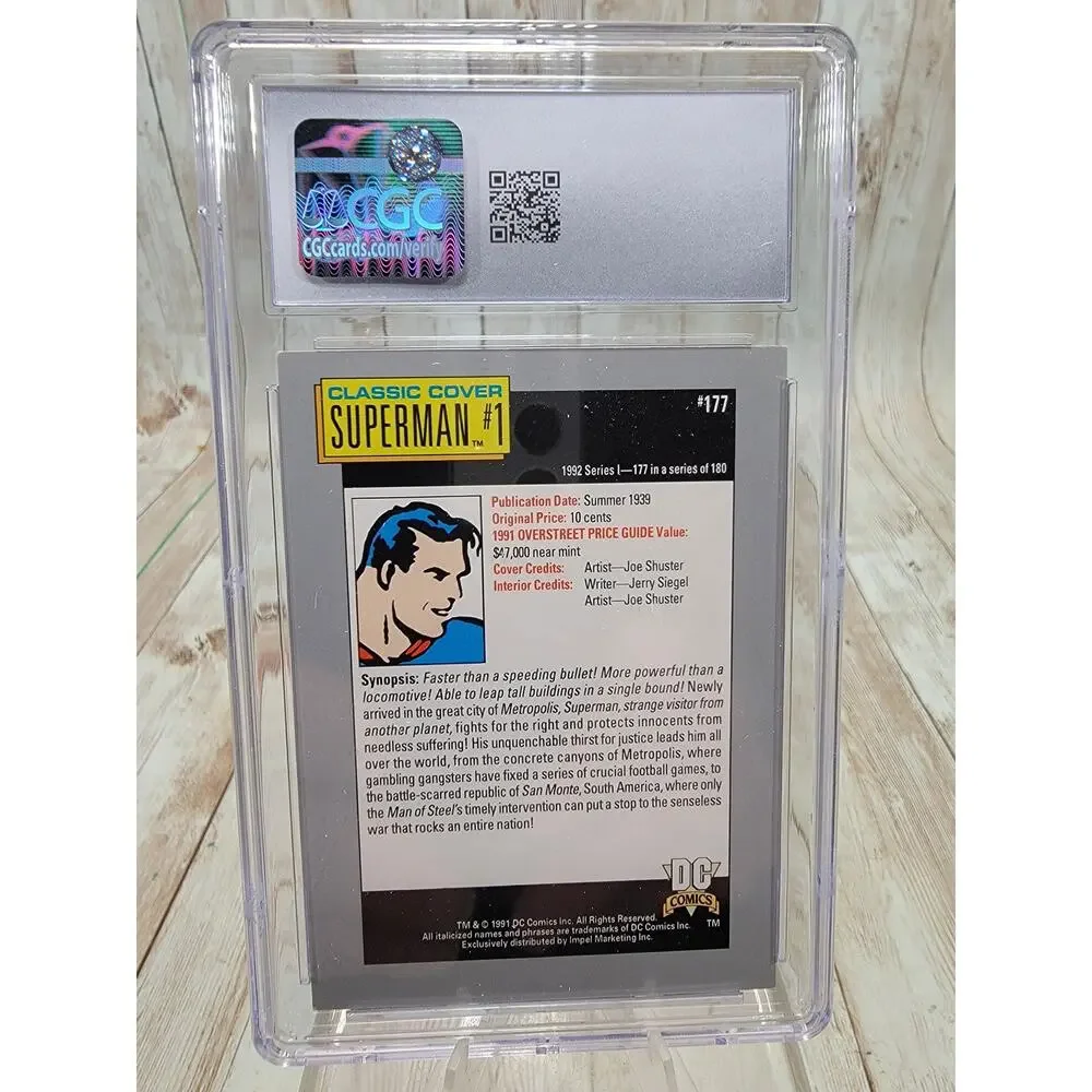 1992 Impel DC Comics DC Cosmic Superman #1 #177 CGC 8